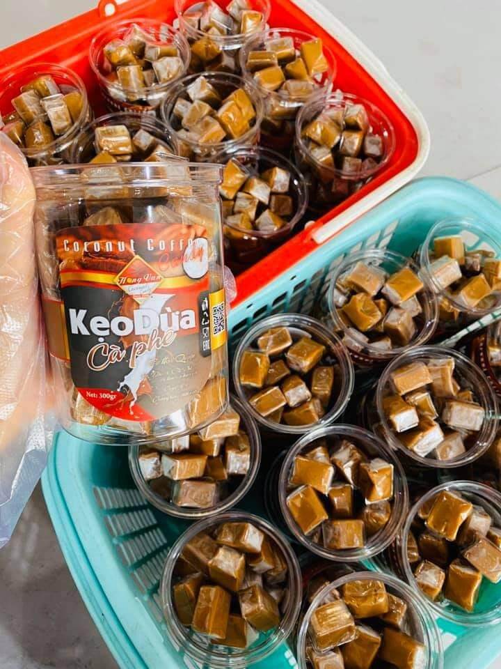 Kẹo dừa cafe Hồng Vân hủ 300g