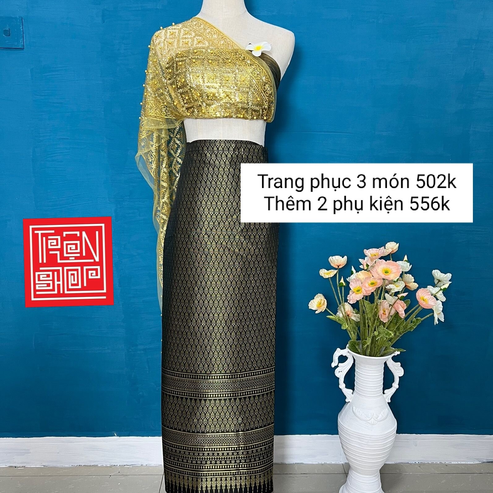 Set trang phục Thái Lan 3 món có sẵn