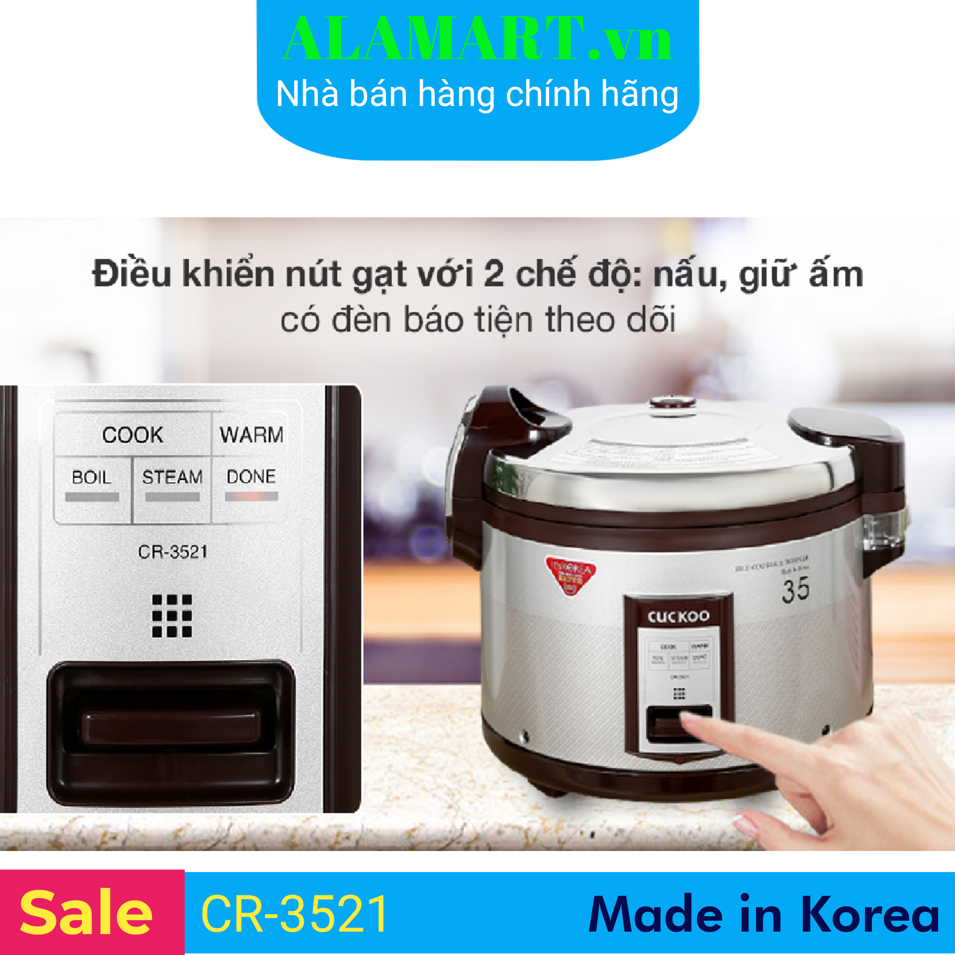 [HCM]Nồi cơm điện Cuckoo 6.3 lít CR-3521
