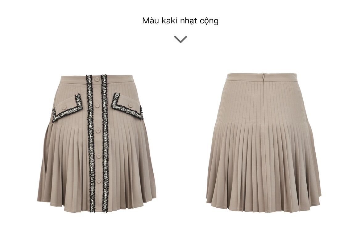 Vero moda váy eo cao xếp ly new tem tag