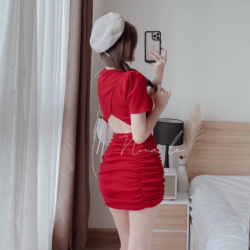 ĐẦM BODY HỞ LƯNG XINH ĐẸP DNX4