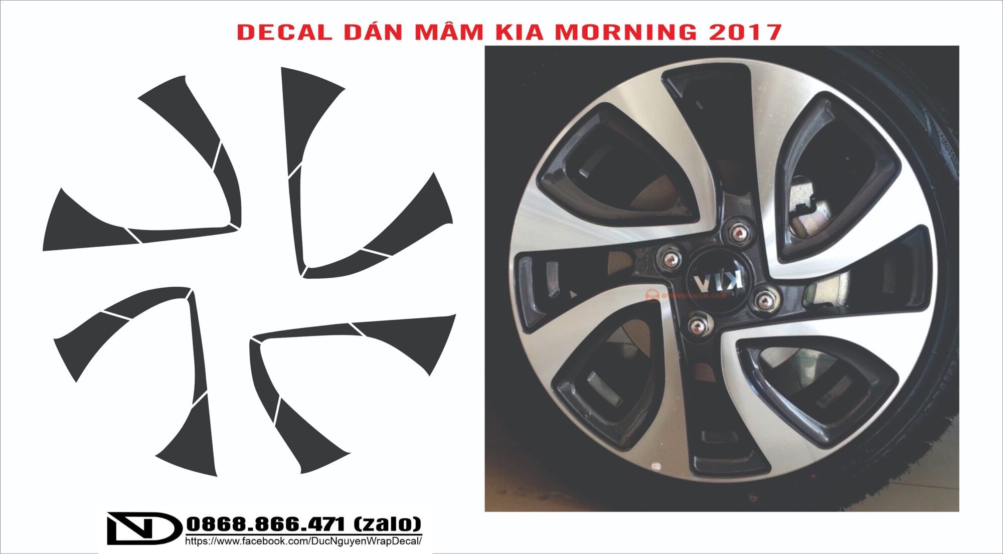 Decal dán mâm Kia morning si 2016