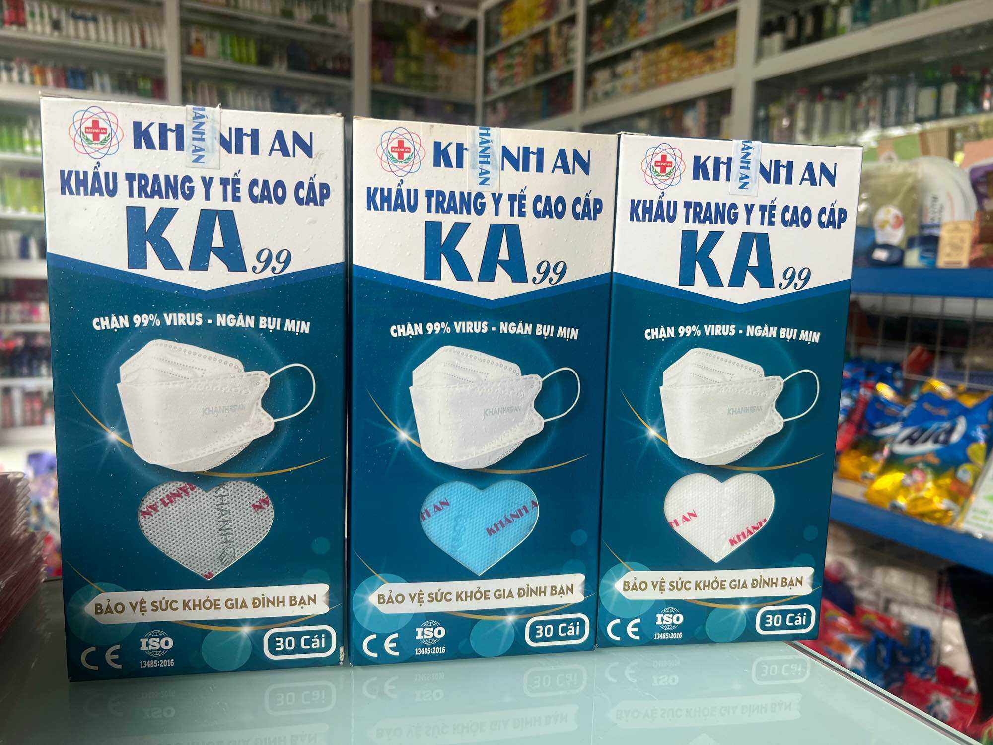 Khẩu trang y tế 4 lớp kháng khuẩn cao cấp 4D Khánh An Ka99 Ka99+ (hộp 30 cái)