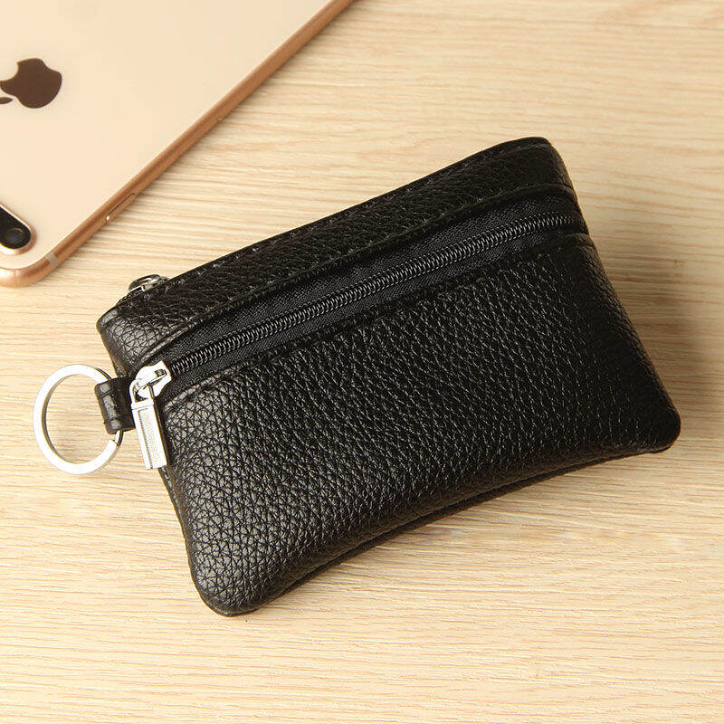 Ví Ngắn Mini Dành Cho Nữ Có Khóa Kéo Và Túi Đựng Tiền Xu Da Tổng Hợp Bằng Sợi Nhỏ Túi Đựng Tiền Sành Điệu Và Nhỏ Gọn