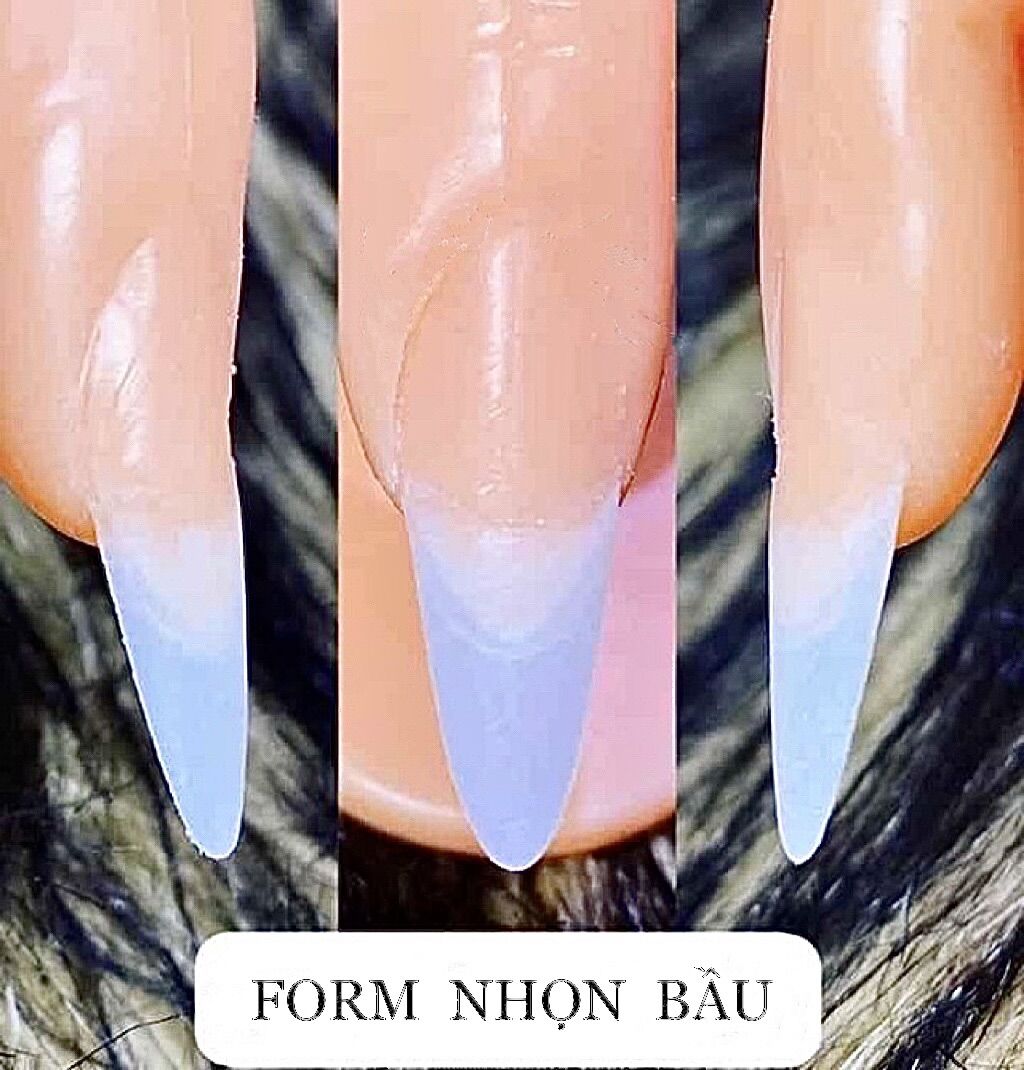 Móng nối nhọn bầu  form đẹp chuẩn form không cần dũa (túi 500móng)