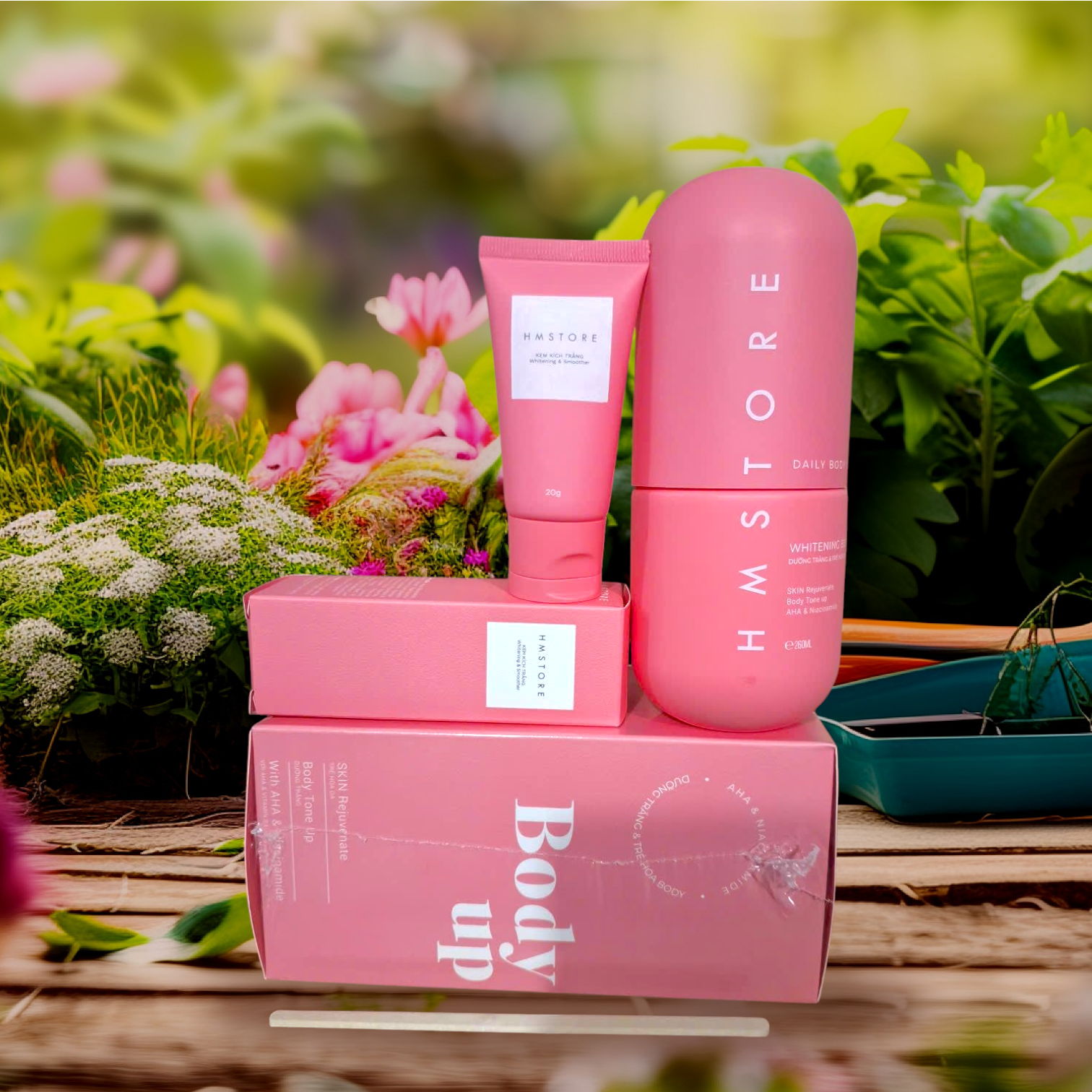 (mẫu mới) Kem Dưỡng Body Vip HM Store tặng kích trắng