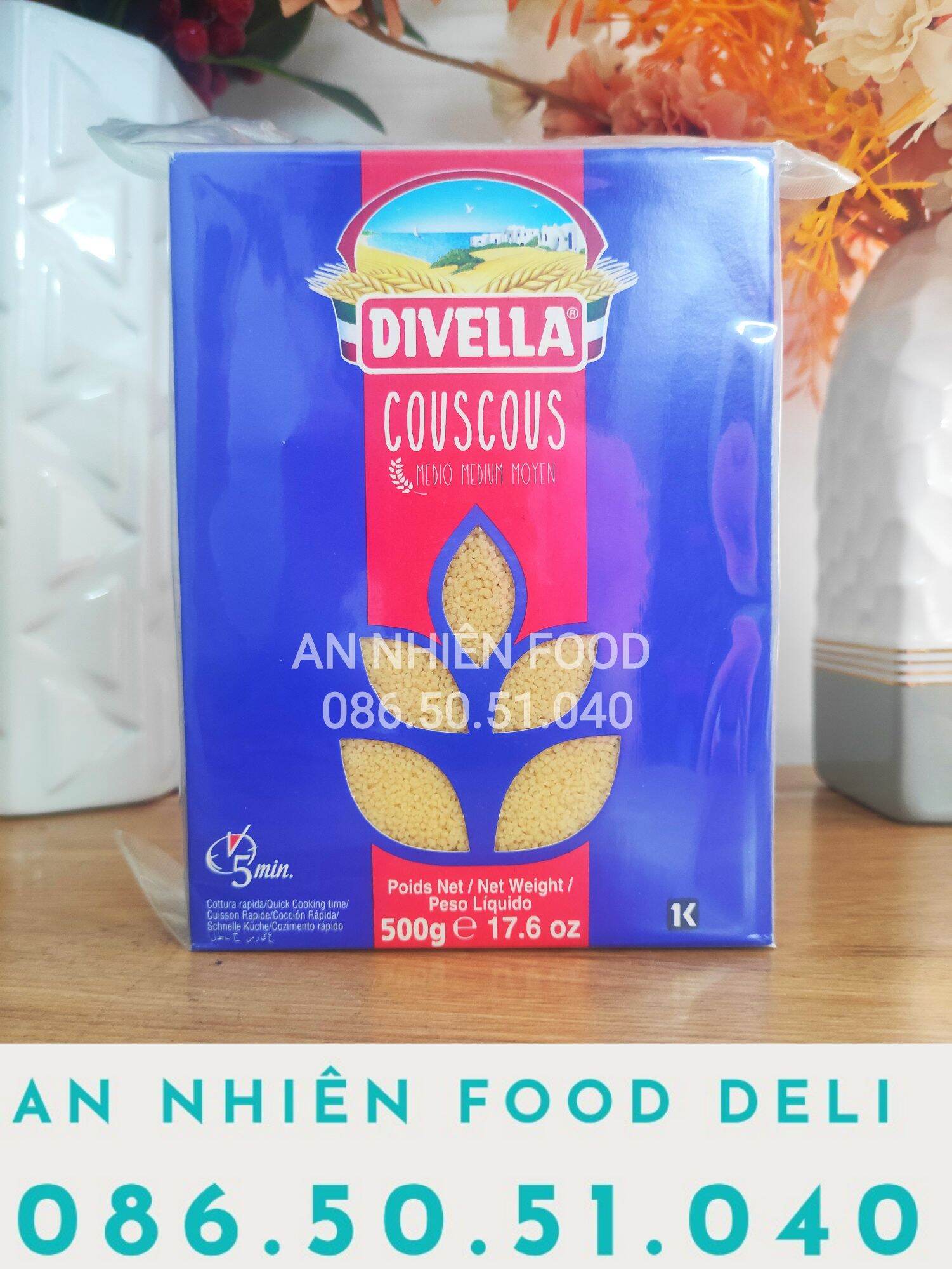 Hạt couscous divella gạo ý 500 gram