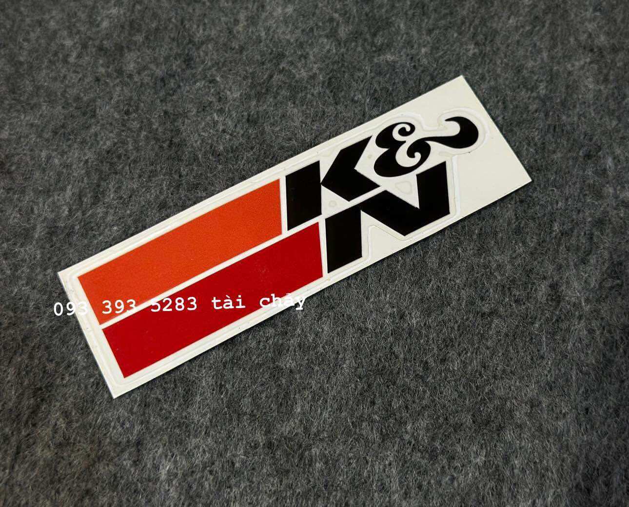 [ 1 MIẾNG ] TEM STICKER K&N TRONG SUỐT DÁN ĐƯỢC NHIỀU VI TRÍ
