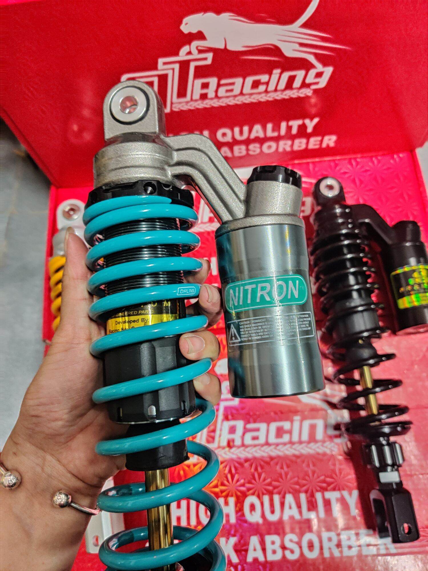Phuộc ohlins nitron rcb bình dầu lắp vario mio sh mode vision lead click
