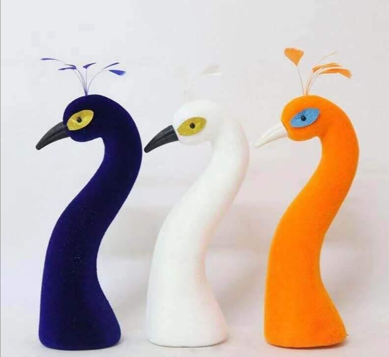 Phụ kiện cắm hoa - Đầu chim công bằng xốp 35cm x 10cm