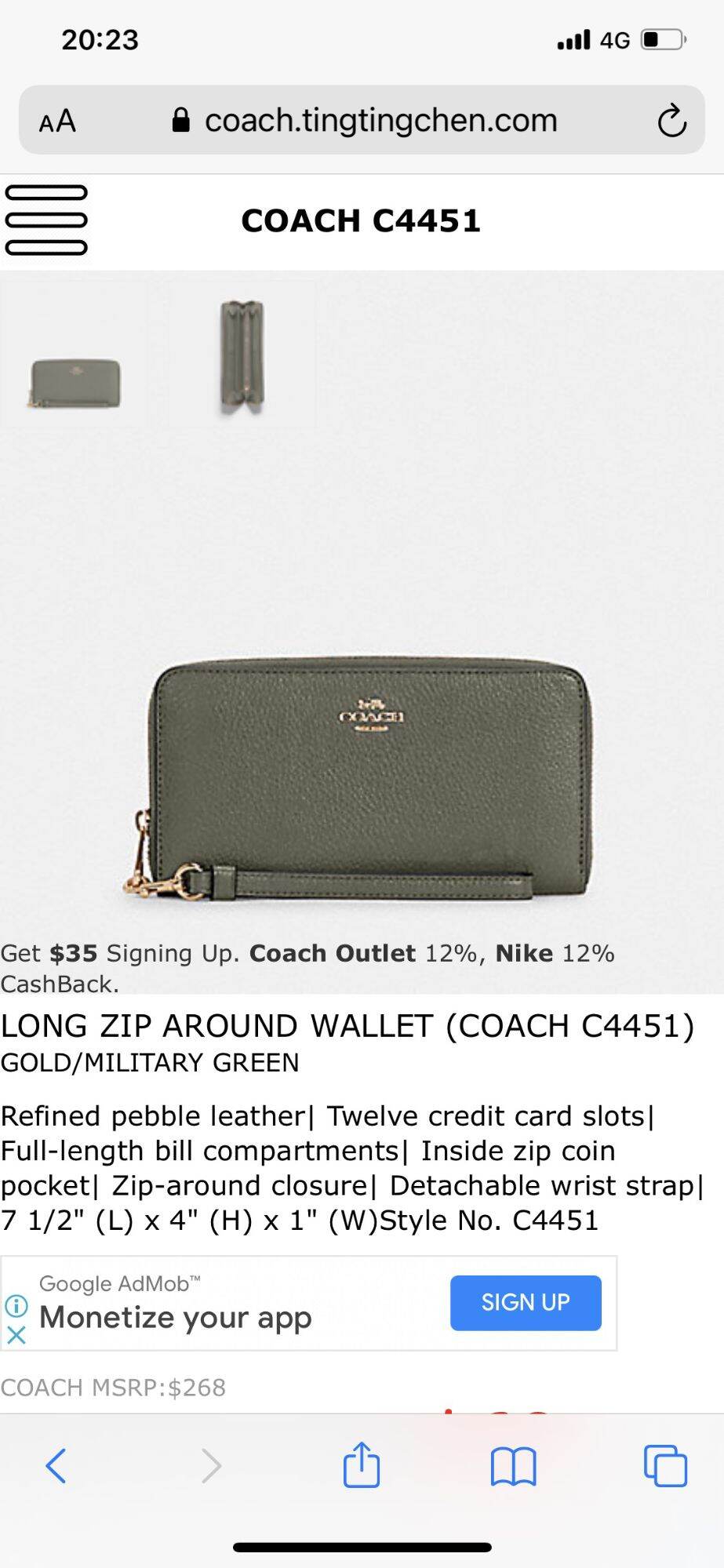 Ví COA*CH - LONG ZIP AROUND WALLET da thật xịn xò