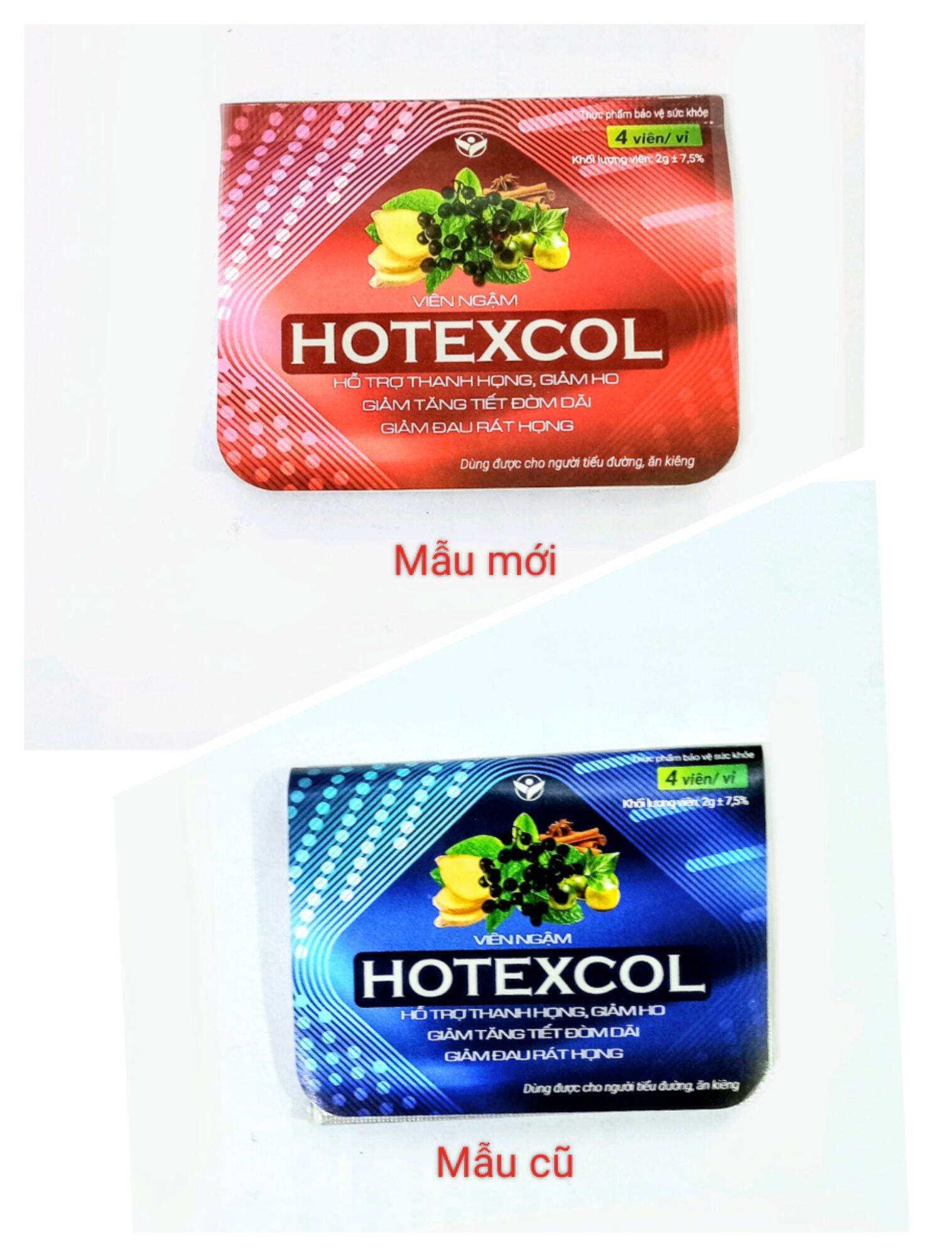 Kẹo ngậm ho Hotexcol mẫu mới dùng được cho người tiểu đường,ăn kiêng ,hỗ trợ giảm ho,đau rát họng,giảm tăng tiết đờm( hộp 10 vỉ x 4 viên)_ Thanh Quân store