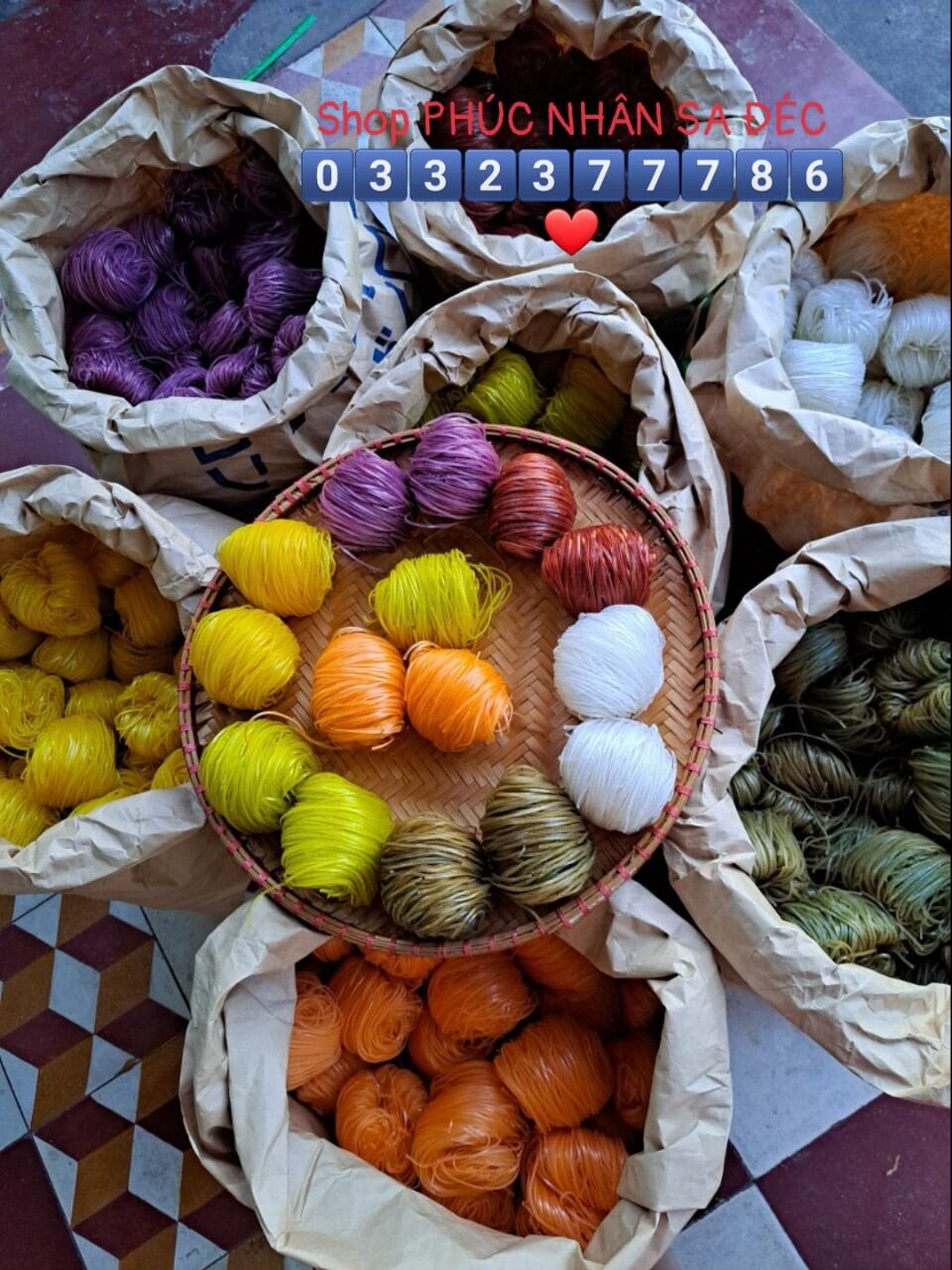 Hủ tiếu sa đéc .1kg. hủ tiếu khô rau củ. hủ tiếu ngũ sắc