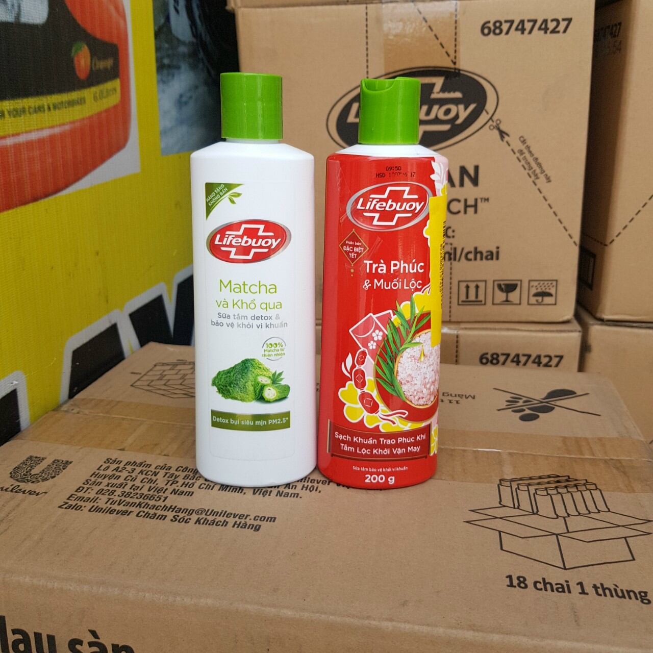 Sữa tắm Lifebuoy Trà Phúc Muối Lộc Matcha 200g