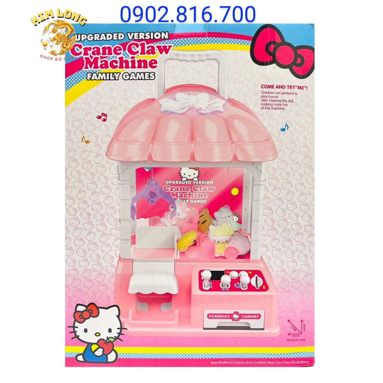 Đồ chơi máy gắp thú gắp quà gắp banh 5361 hình Kitty