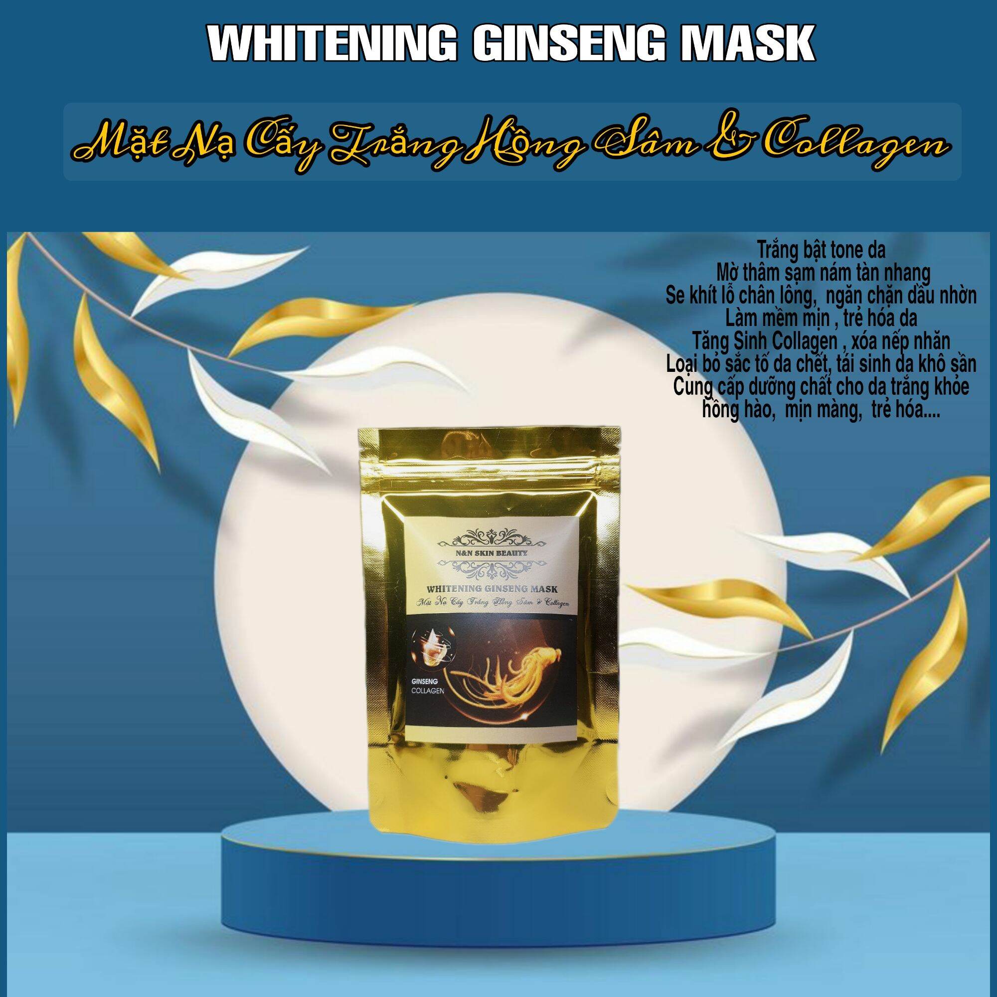 Mặt nạ cấy trắng hồng sâm &collagen