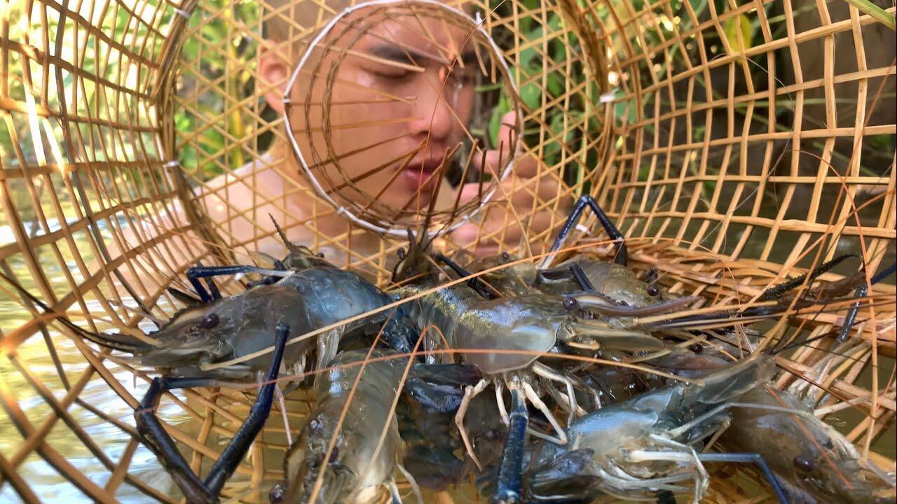 LỜ ĐẶT BẮT TÔM 10 CÁI BẰNG TRE