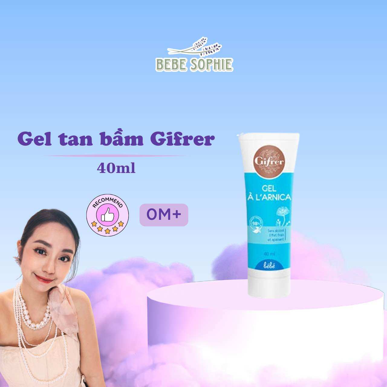 Chính hãng - gel làm tan vết bầm tím cho bé gifrer à l'arnica 40ml