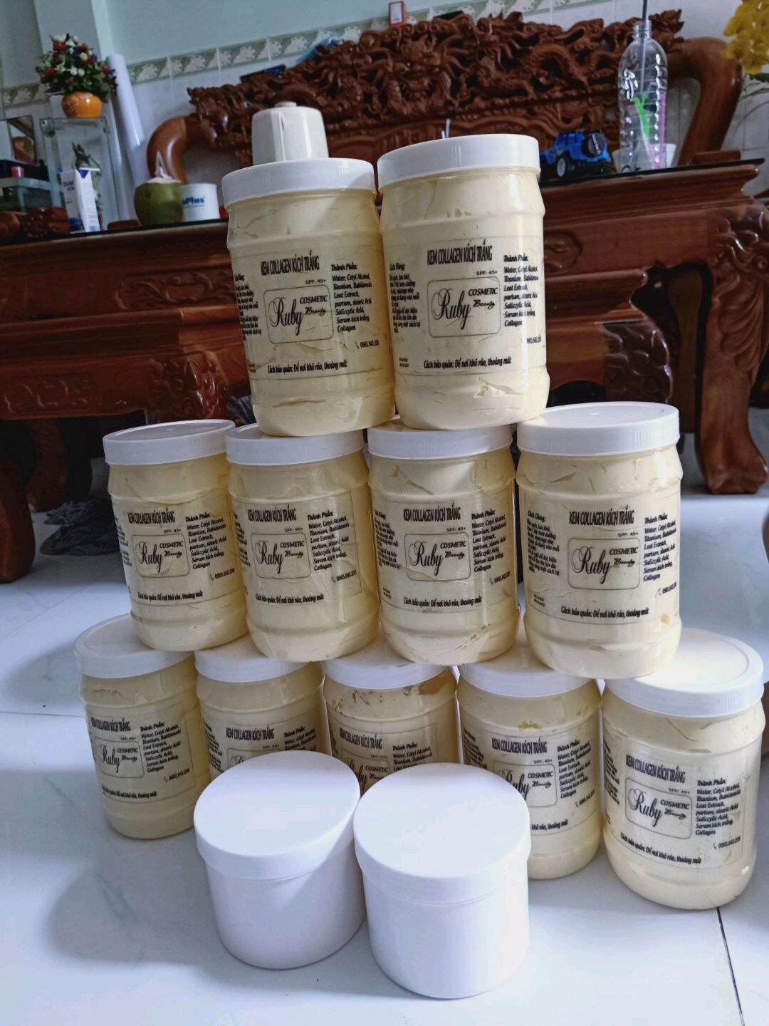 1 ký kem Collagen kích trắng Mạnh cho da ngâm