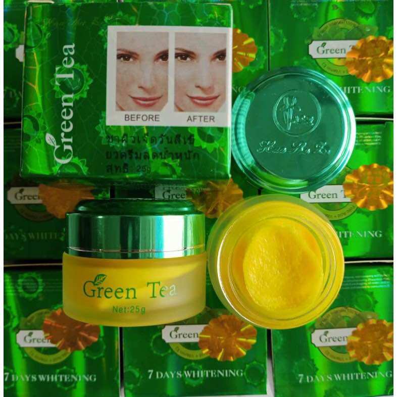 kem trắng da trà xanh Green tea