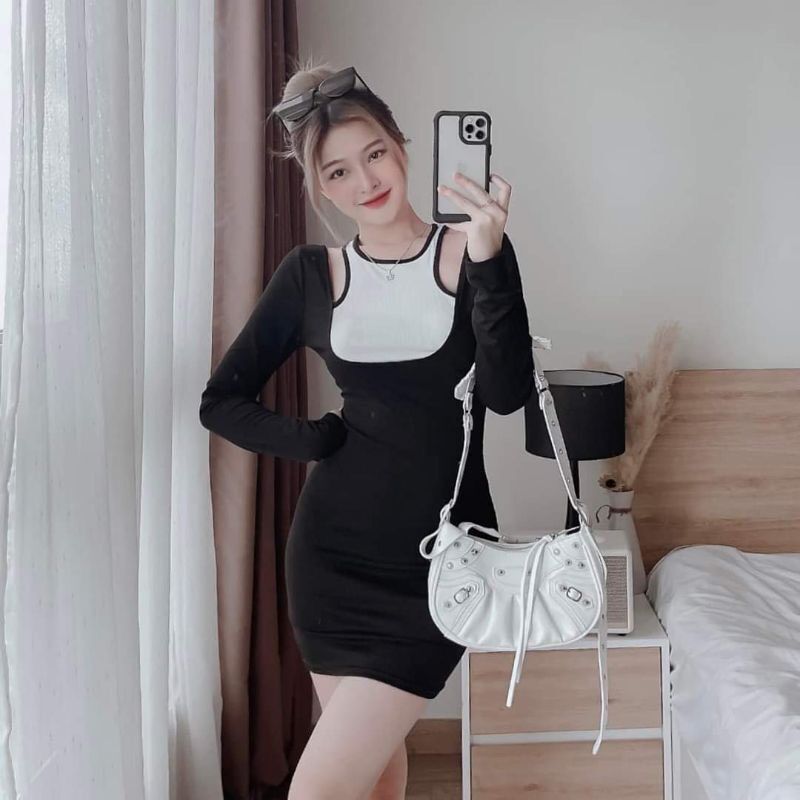 ĐẦM PHỐI YẾM VIỀN CỔ XINH DYM3