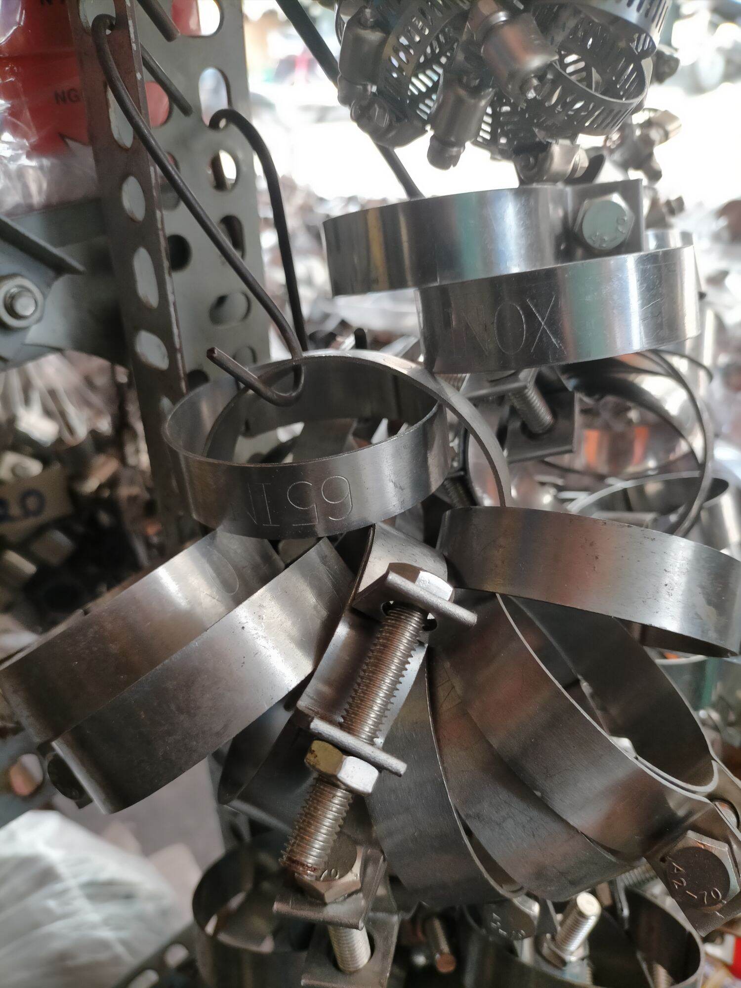 Cổ dê, quai nhê, đai siết inox bù lon 201 cỡ lớn phi 65, 70, 75, 80, 85, 90, 95, 100
