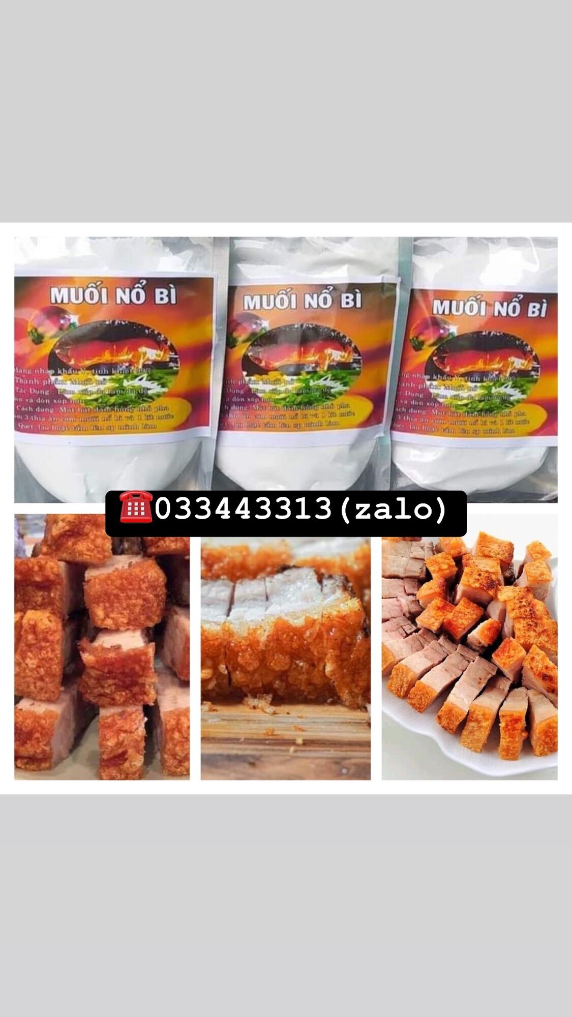 1 kí muối nổ bì heo