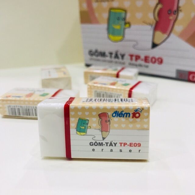 Combo 5 cục gôm tẩy mềm dẻo Thiên Long chính hãng TP-E09