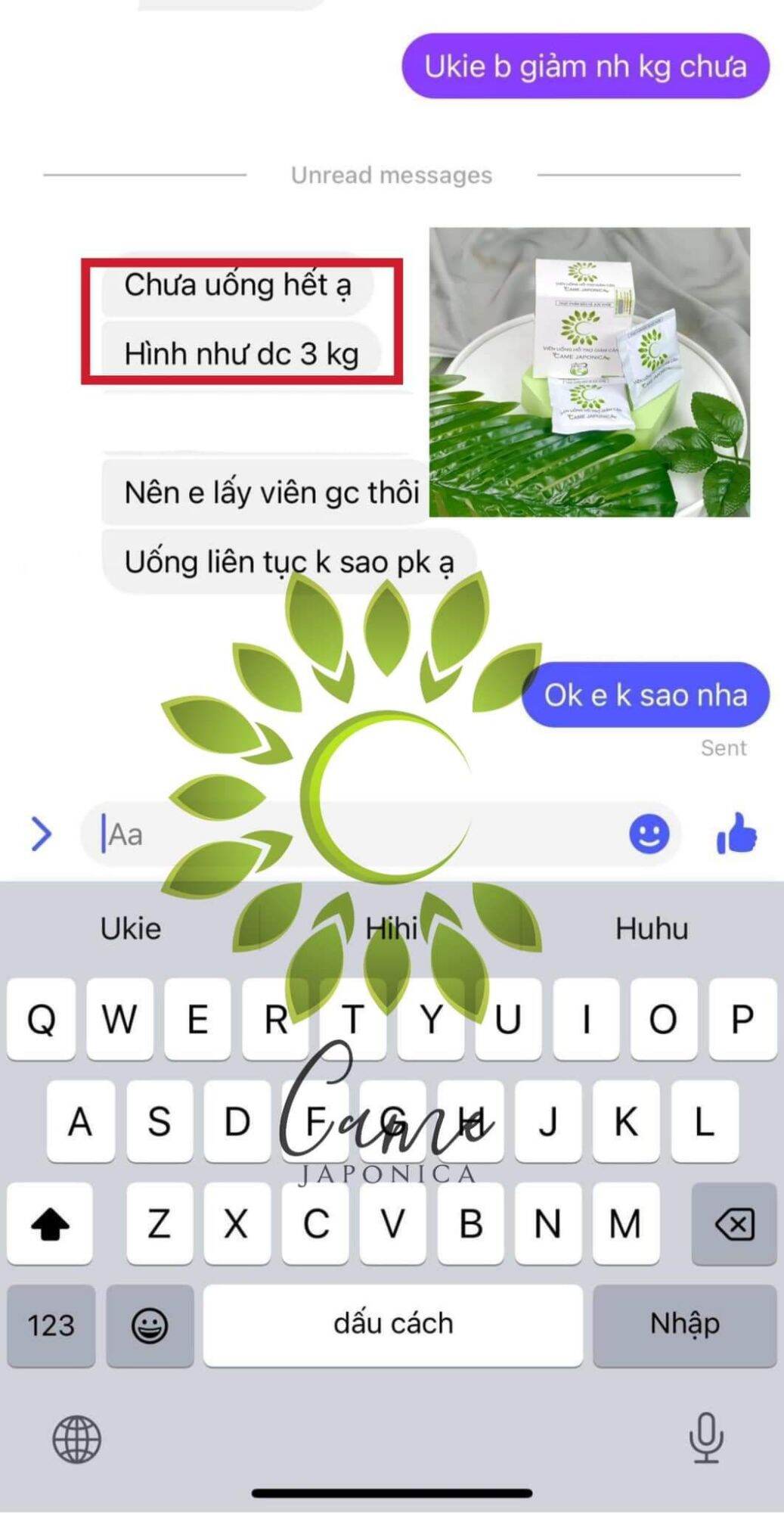 Tinh hoa trà giảm cân Came