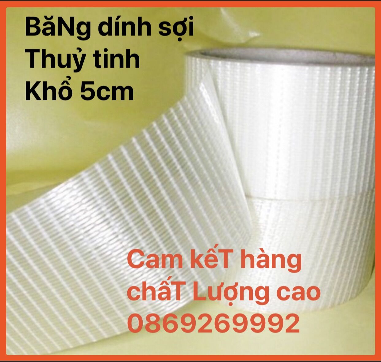 Băng dính - băng keo sợi thuỷ tinh khổ 5cm