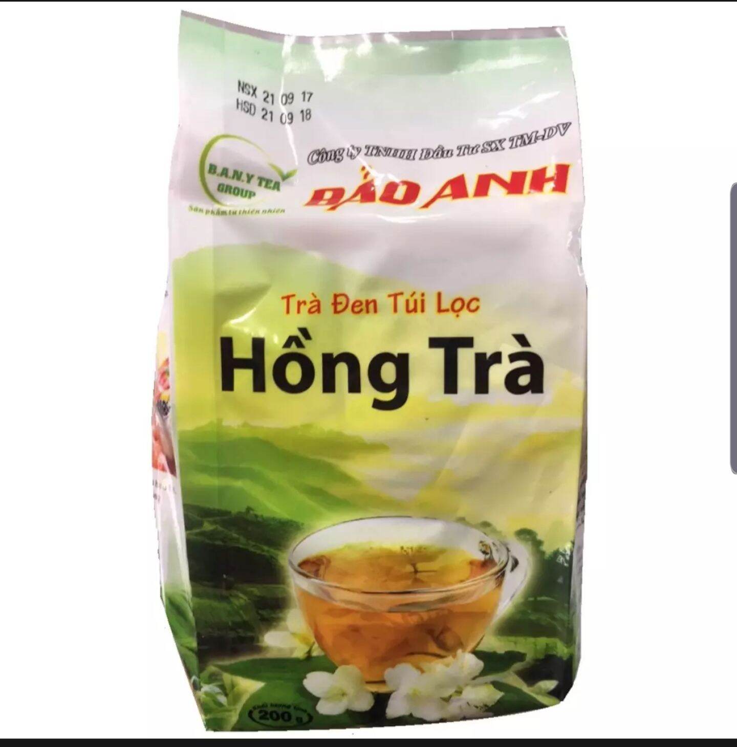 Trà đen túi lọc hồng trà bảo anh 200g