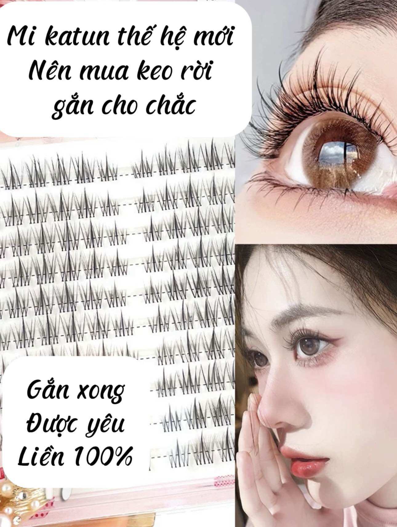 Mi katun daisy tạo fan sẵn ( tặng keo 25k )