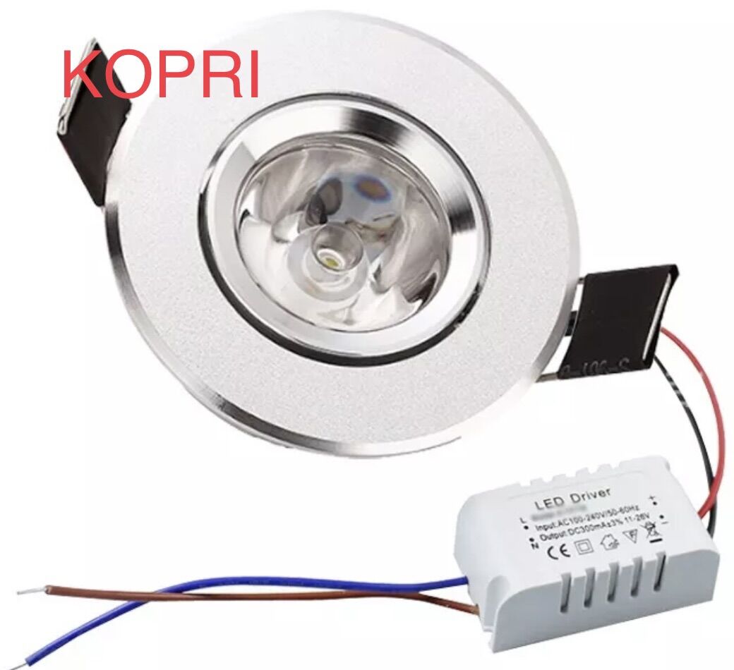 Đèn led âm trần 3w. đèn led âm trần 3w khoét lổ phi 55-60 mm. chip led bridgelux 3w siêu sáng. đèn mắt ếch 3w. kopri