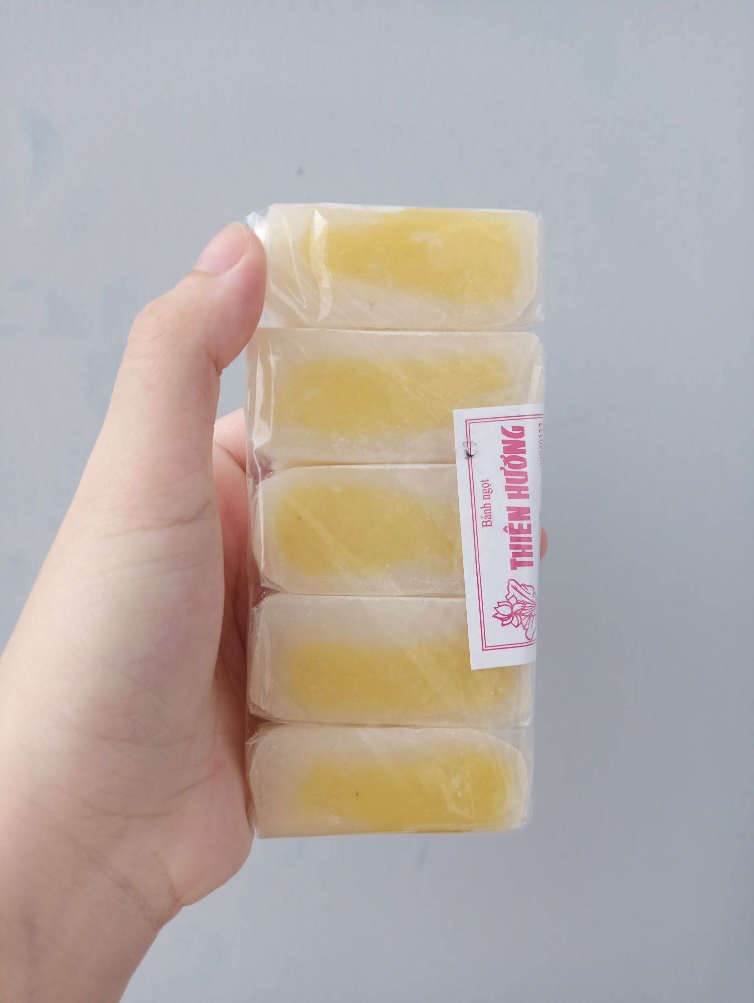 BÁNH DẺO TRẮNG NHÂN ĐẬU XANH_COMBO 5 CÂY
