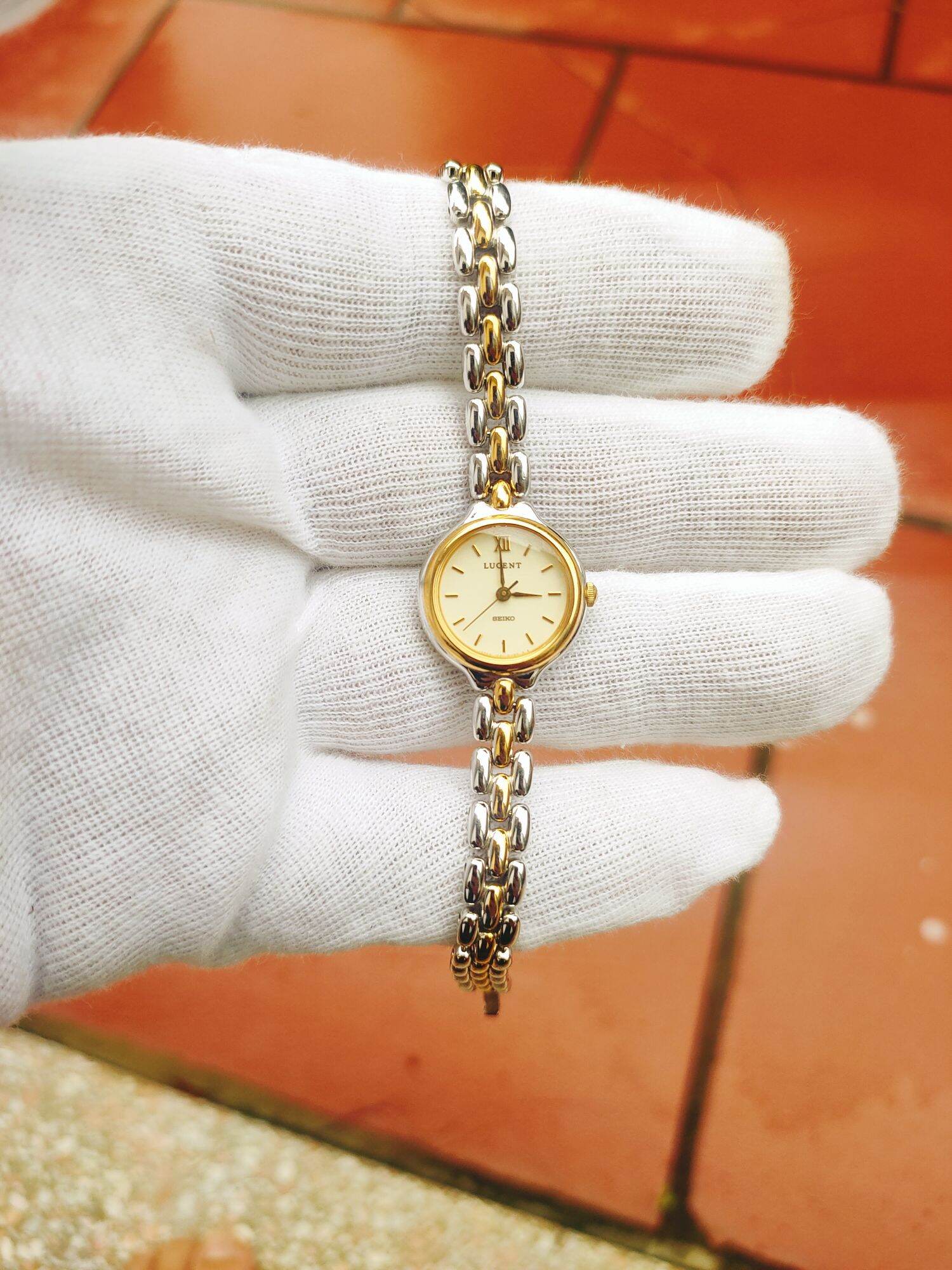 Đồng hồ nữ Seiko Lucent, size 20mm, lắc nữ, dây khóa dờ mi siêu đẹp thumbnail