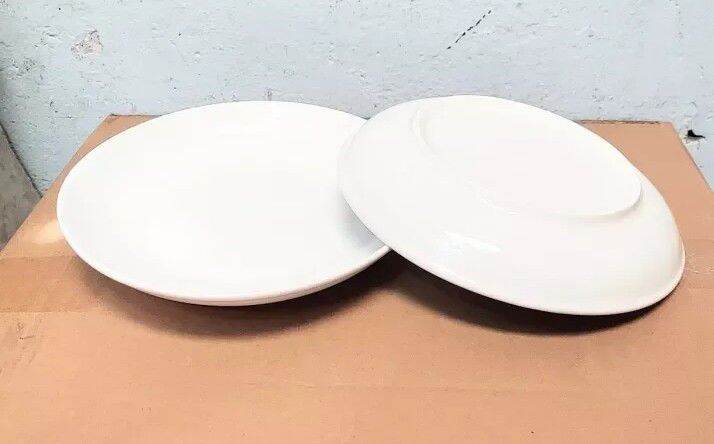 dĩa sứ tròn ảo trắng 10 inch / 9 inch ( 24.5cm - 22cm) - MUA 4 cái tặng 1 cái cùng loại