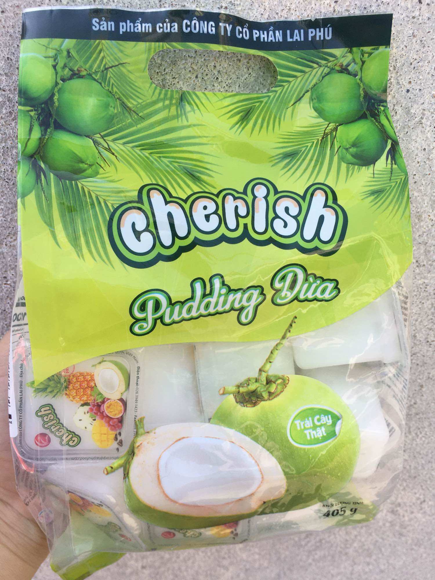 Thạch Pudding Rau Câu Cherish Túi 405G