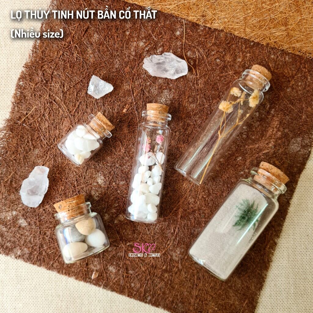 [Nhiều size]Set 3 LỌ THỦY TINH NÚT BẦN CỔ THẮT NHỎ