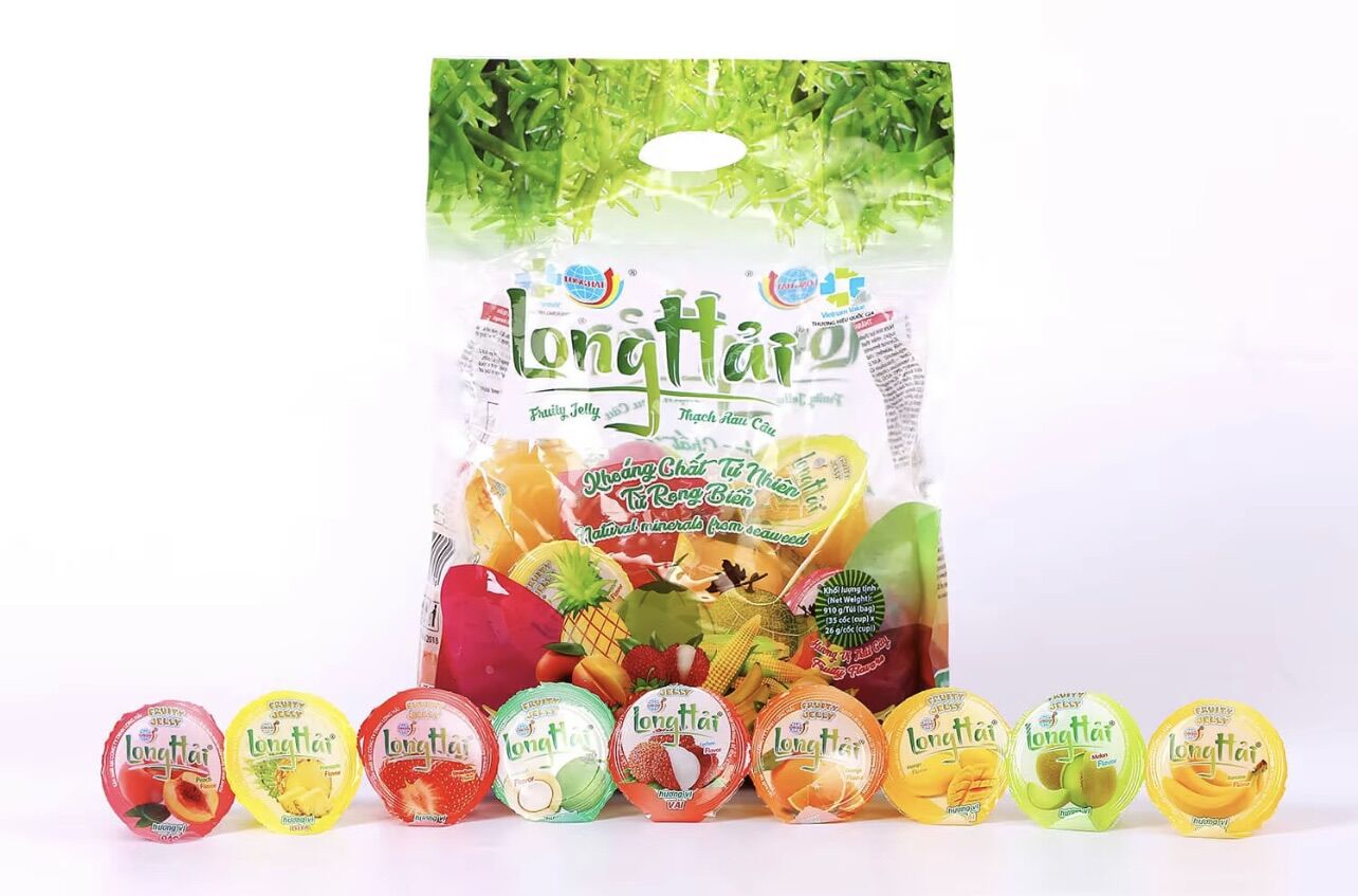 Thạch rau câu Long Hải 910g, Thạch rau câu trái cây