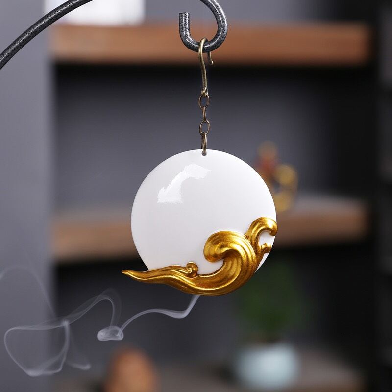 Lư đốt trầm trang trí thác khói