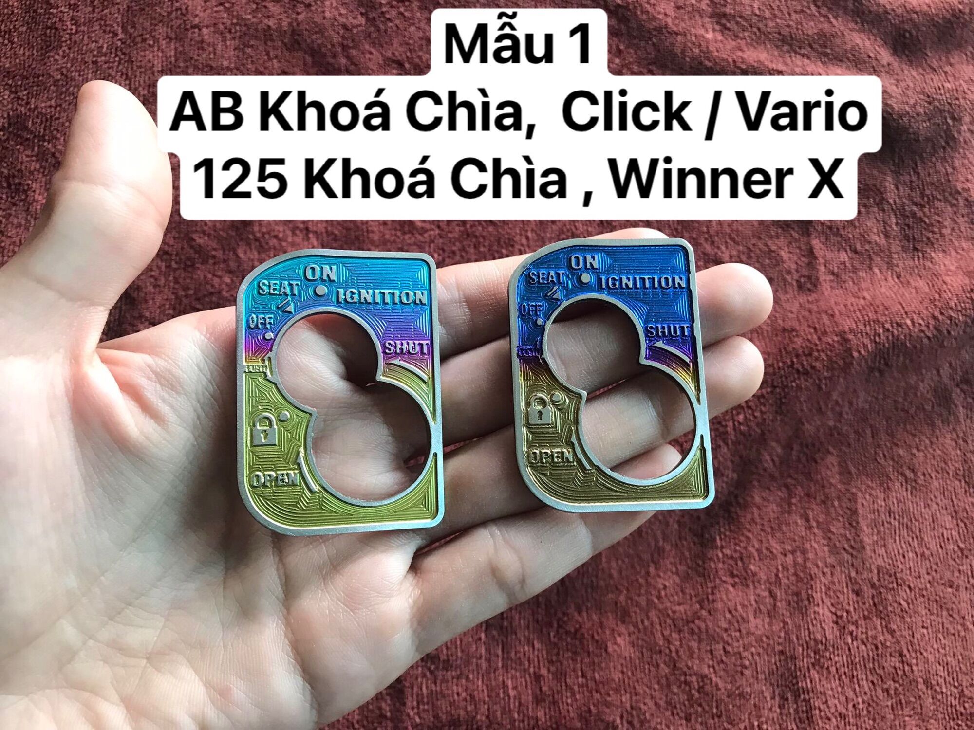 Tem titan dán ổ khoá cơ và smartkey  Honda Vario , Air Blade, Winner X, SH,…