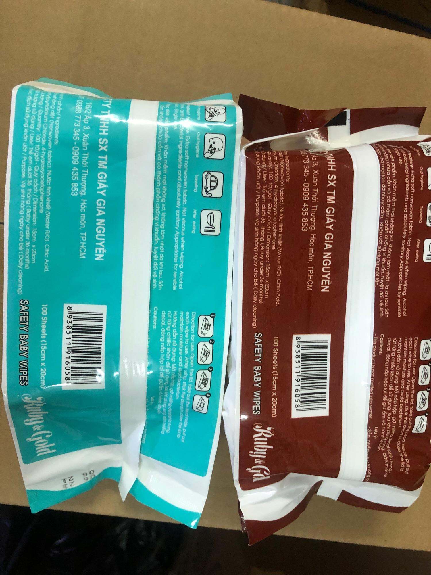 Khăn giấy ướt Ruby & Gold 125gram