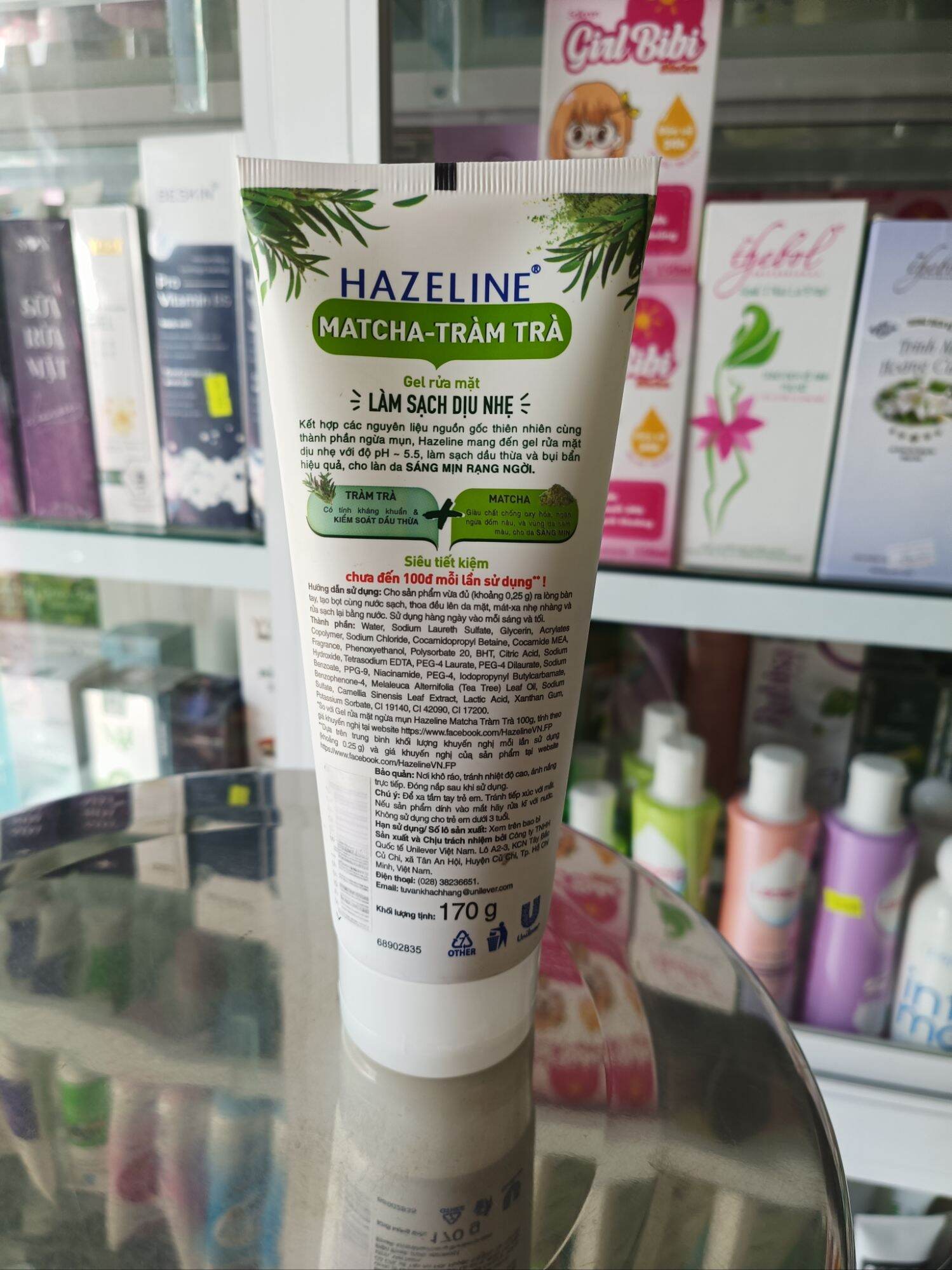 SỮA RỬA MẶT HAZELINE MATCHA TRÀM TRÀ 170G