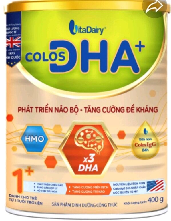 Sữa bột vitadairy colos dha 1+ 800g