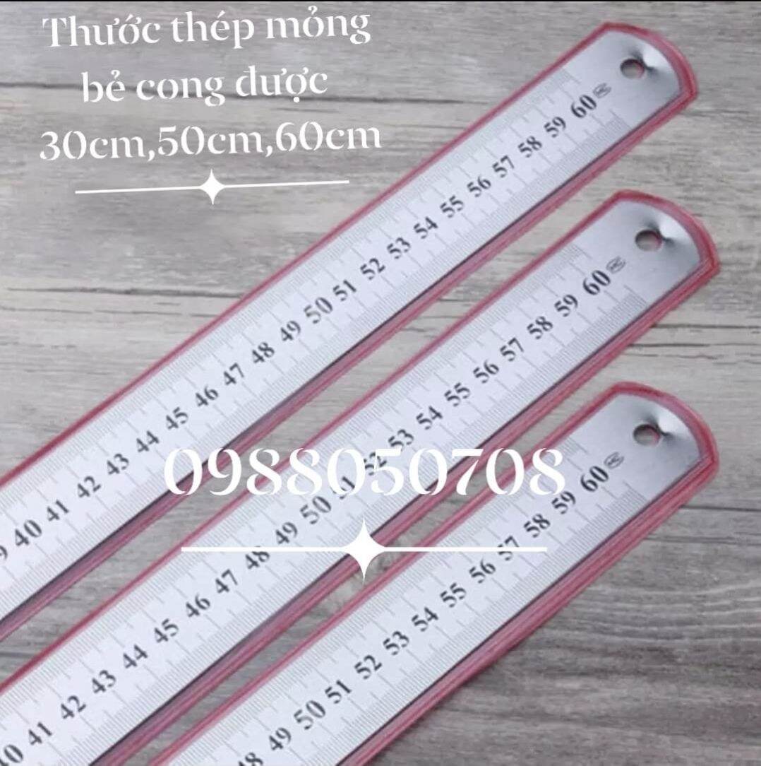 Set 3 thước thép mỏng