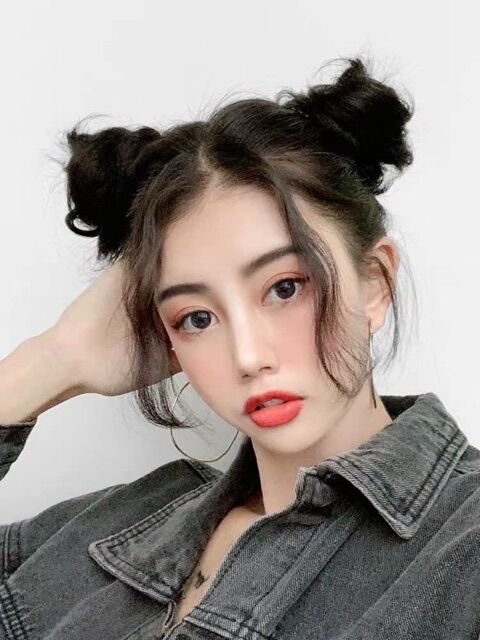 Tóc giả búi cột thẳng ❇️