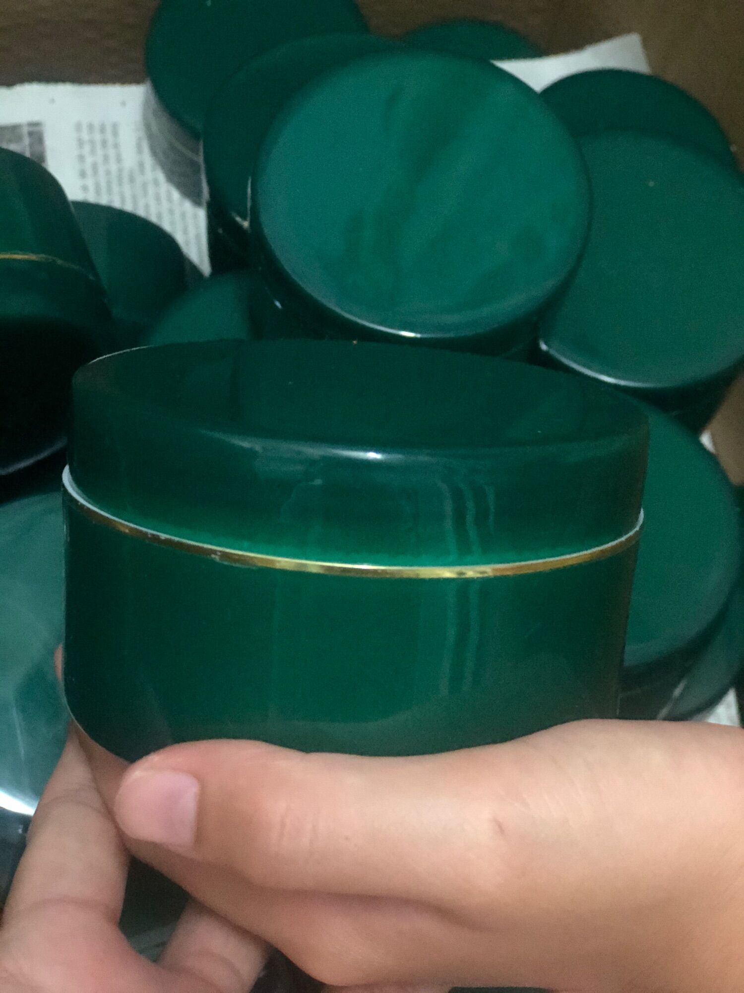10 hủ nhựa đựng kem 200g màu xanh rêu