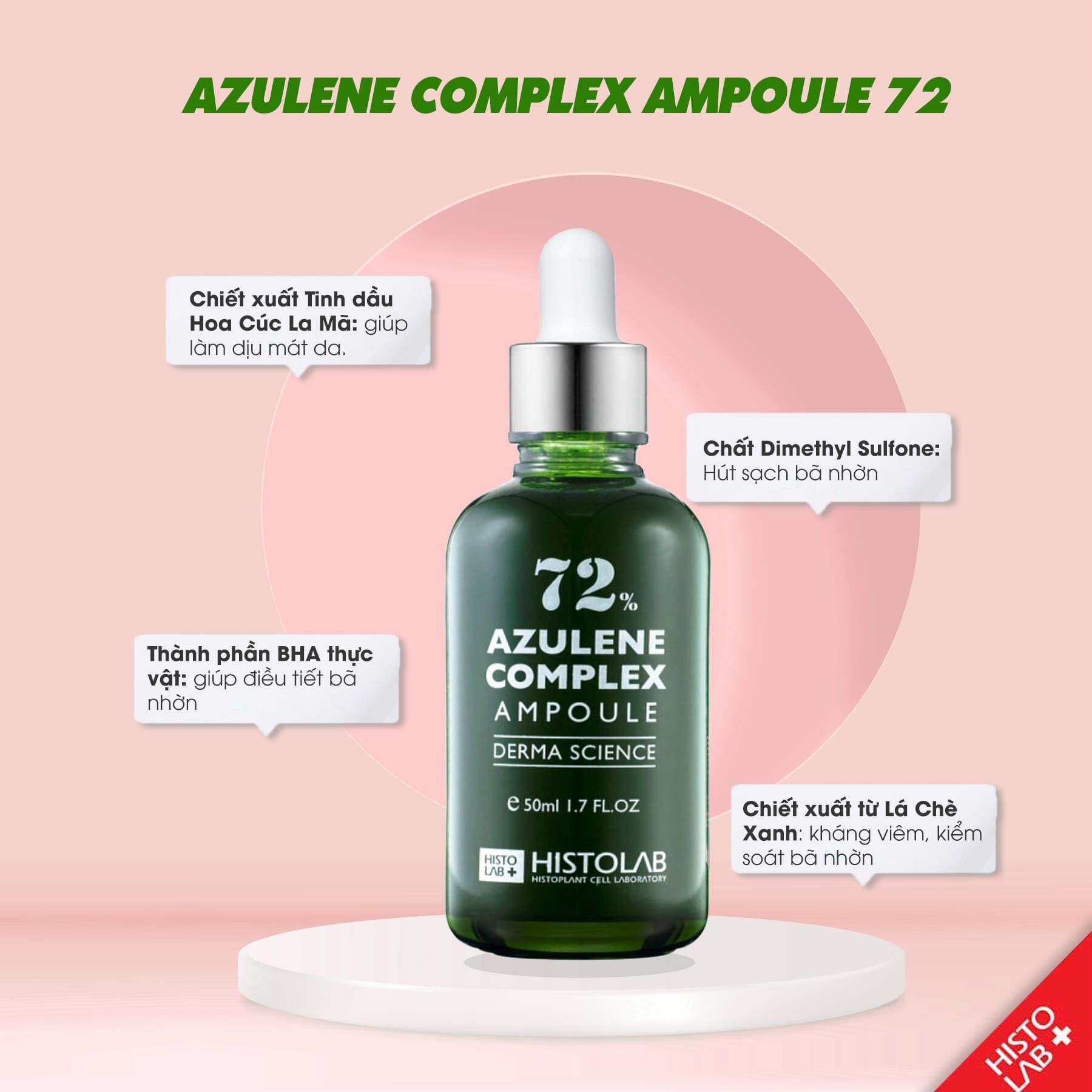 Serum mụn 72 AZULEN  histolab
