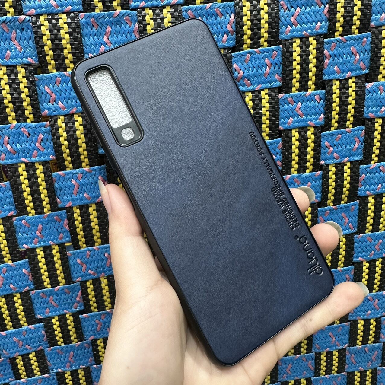 Case ốp lưng Samsung A7 2018 dẻo kiểu da mềm mịn ôm máy bảo vệ camera