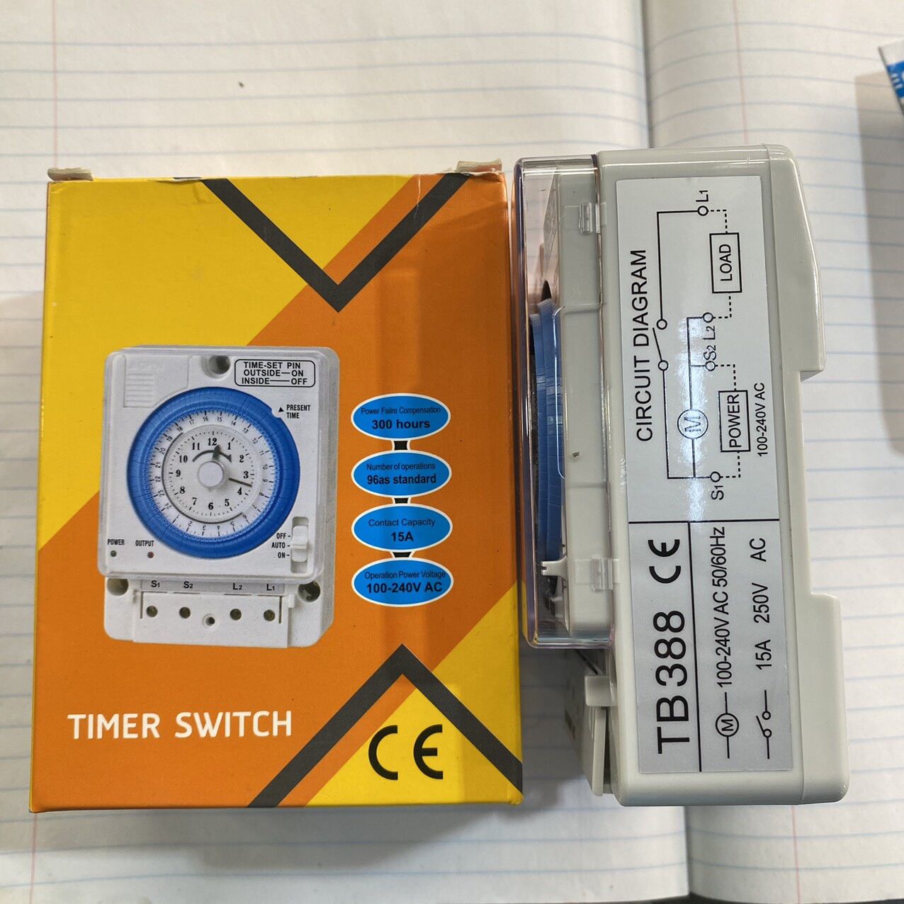 Công tắc hẹn giờ Timer Switch TB388 - 220VAC